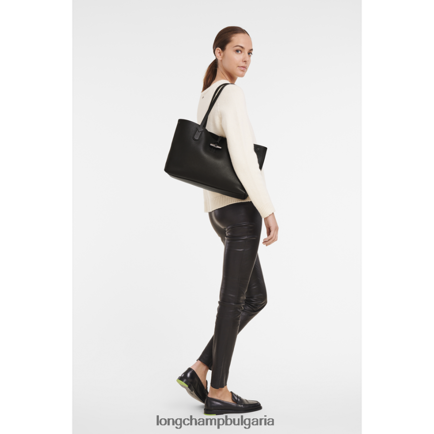 черен Жени чанта Roseau Essential Tote чанти Longchamp 6084PZ360