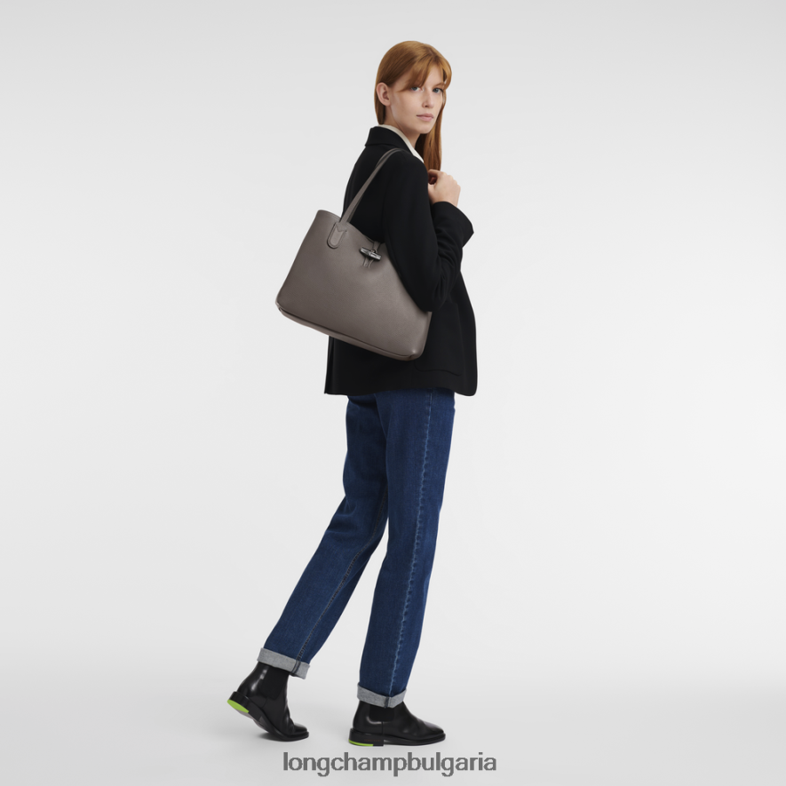 сиво Жени чанта Roseau Essential Tote чанти Longchamp 6084PZ362