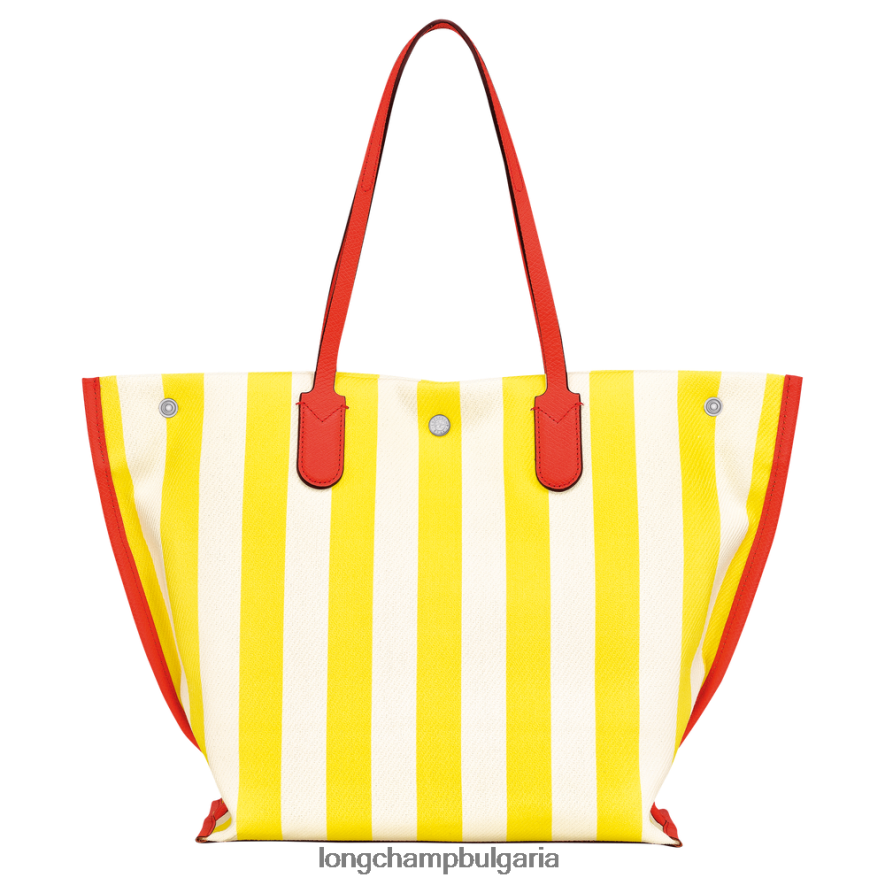 жълто/бяло Жени чанта Roseau Essential Tote чанти Longchamp 6084PZ364