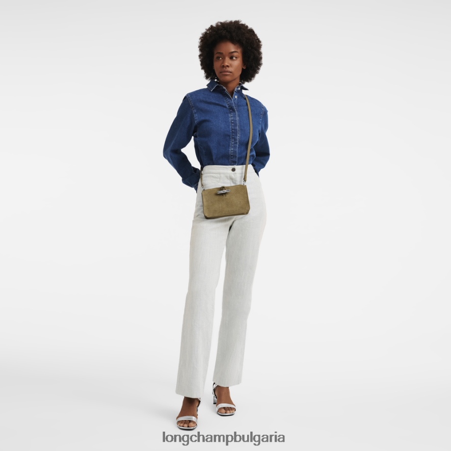 бронз Жени чанта през рамо Roseau чанти Longchamp 6084PZ257