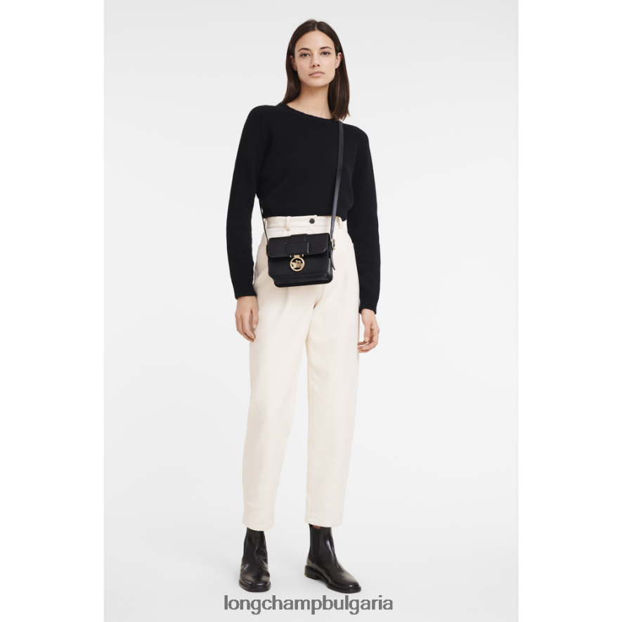 черен Жени чанта за кръстосано тяло box-trot чанти Longchamp 6084PZ228