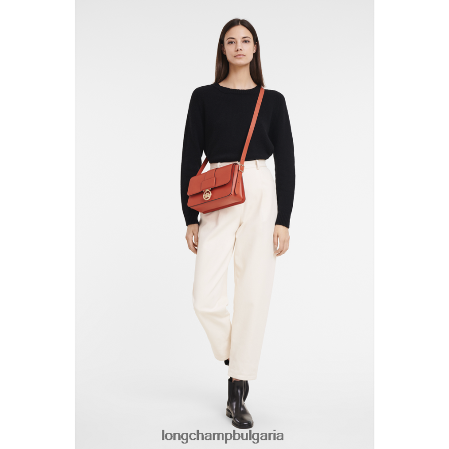 оранжево Жени чанта за кръстосано тяло box-trot чанти Longchamp 6084PZ232