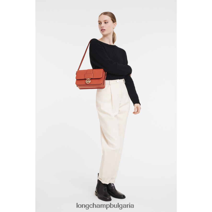 оранжево Жени чанта за кръстосано тяло box-trot чанти Longchamp 6084PZ232