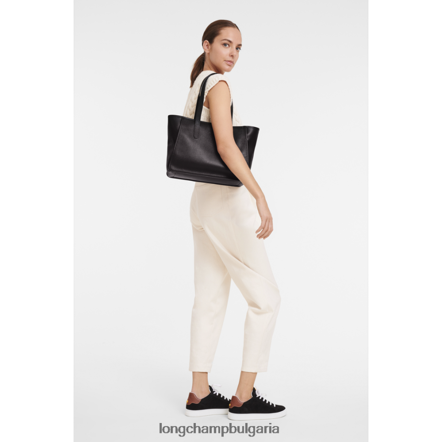 черен Жени чанта le foulonne чанти Longchamp 6084PZ384