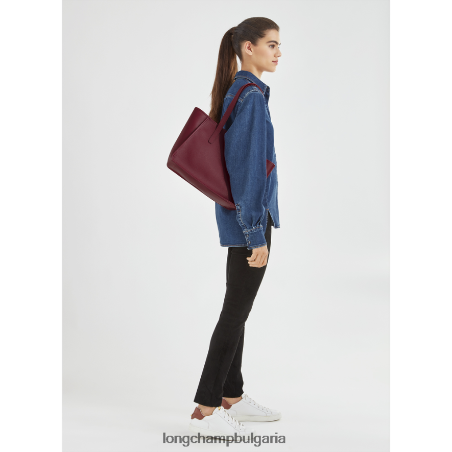 червен Жени чанта le foulonne чанти Longchamp 6084PZ386