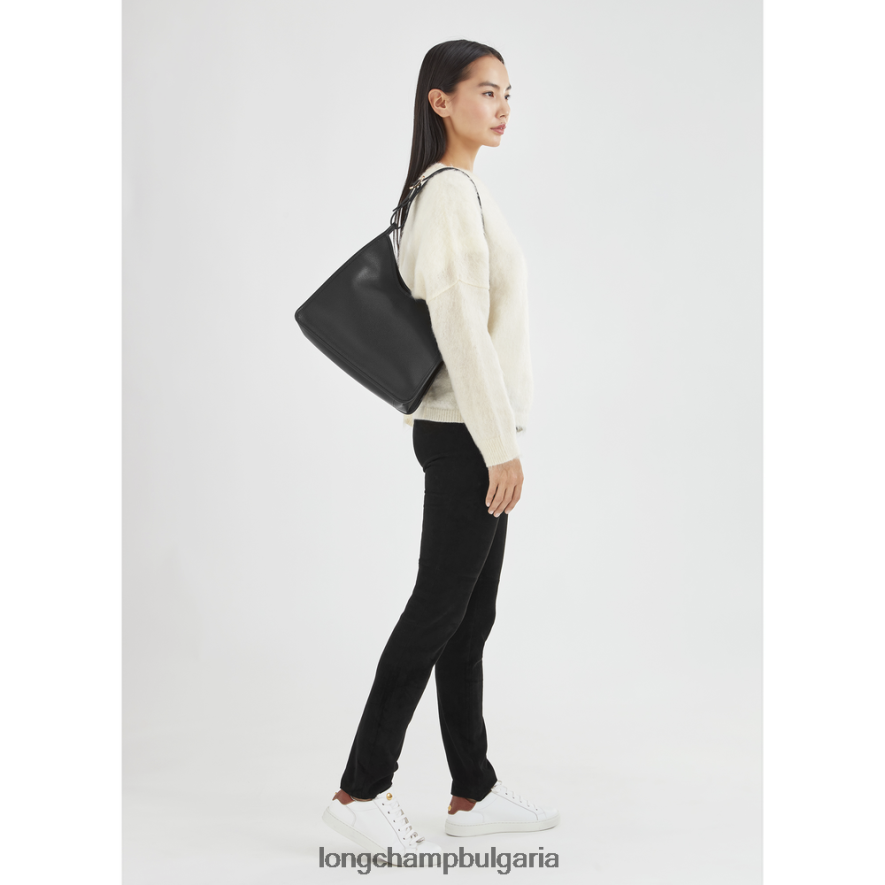 черен Жени le foulonne скитник чанта чанти Longchamp 6084PZ388