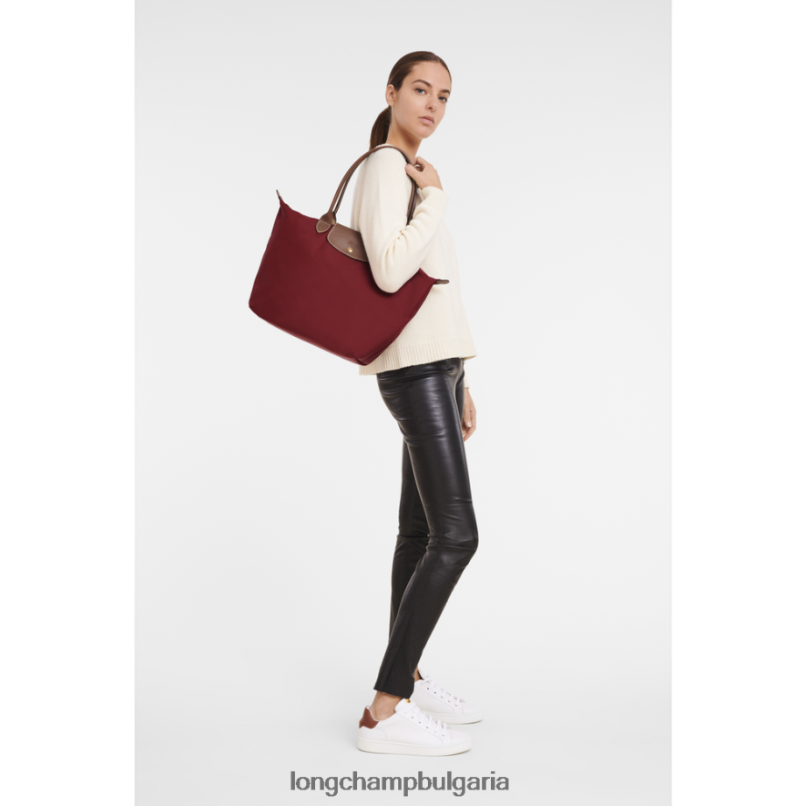 червен Жени оригинална чанта le pliage чанти Longchamp 6084PZ416