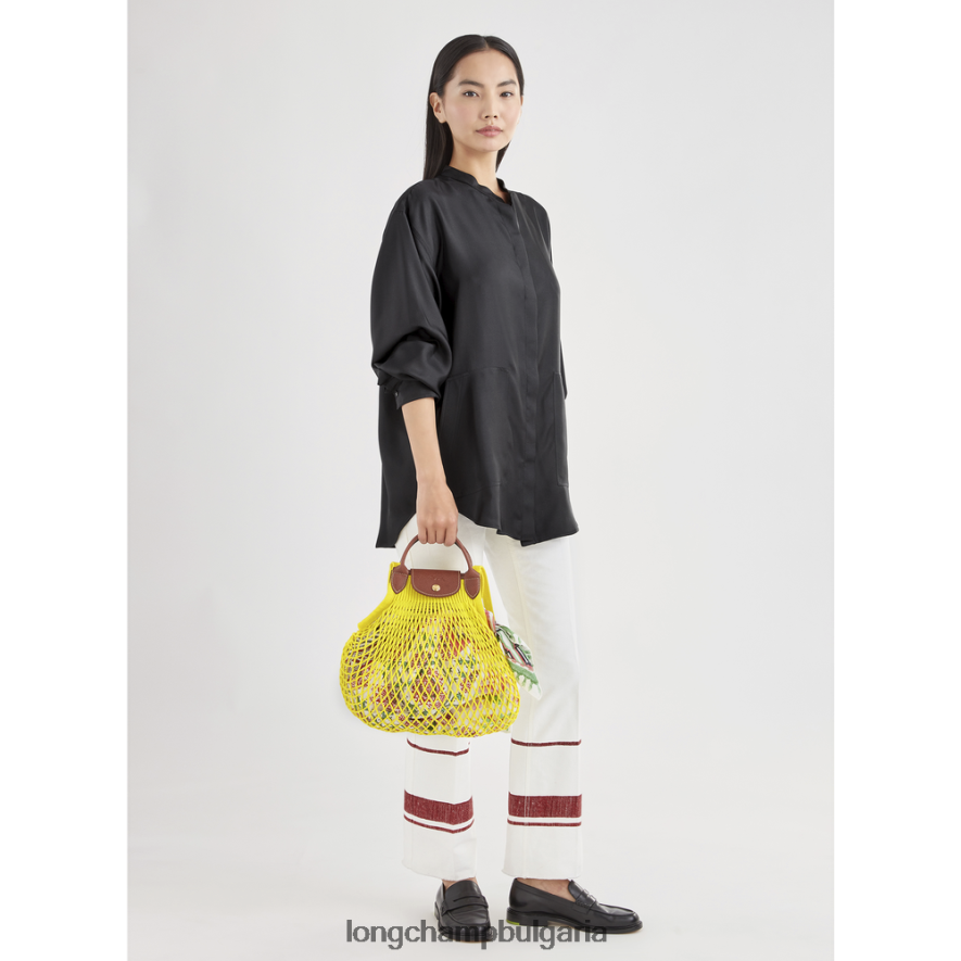 лимон Жени le pliage filet mesh bag чанти Longchamp 6084PZ2