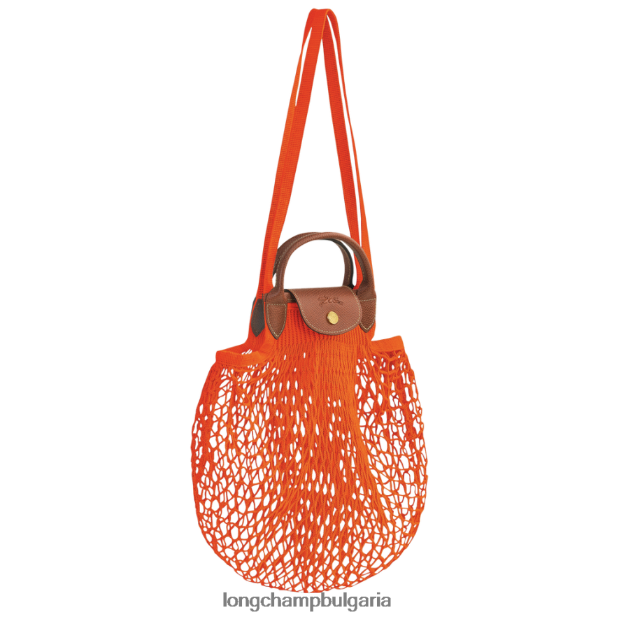 оранжево Жени le pliage filet mesh bag чанти Longchamp 6084PZ3