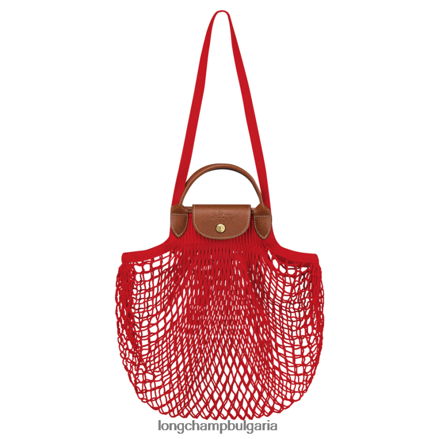 червен Жени le pliage filet mesh bag чанти Longchamp 6084PZ4