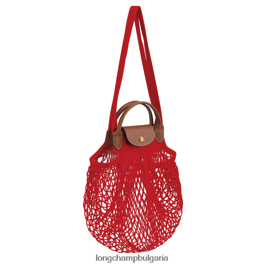 червен Жени le pliage filet mesh bag чанти Longchamp 6084PZ4
