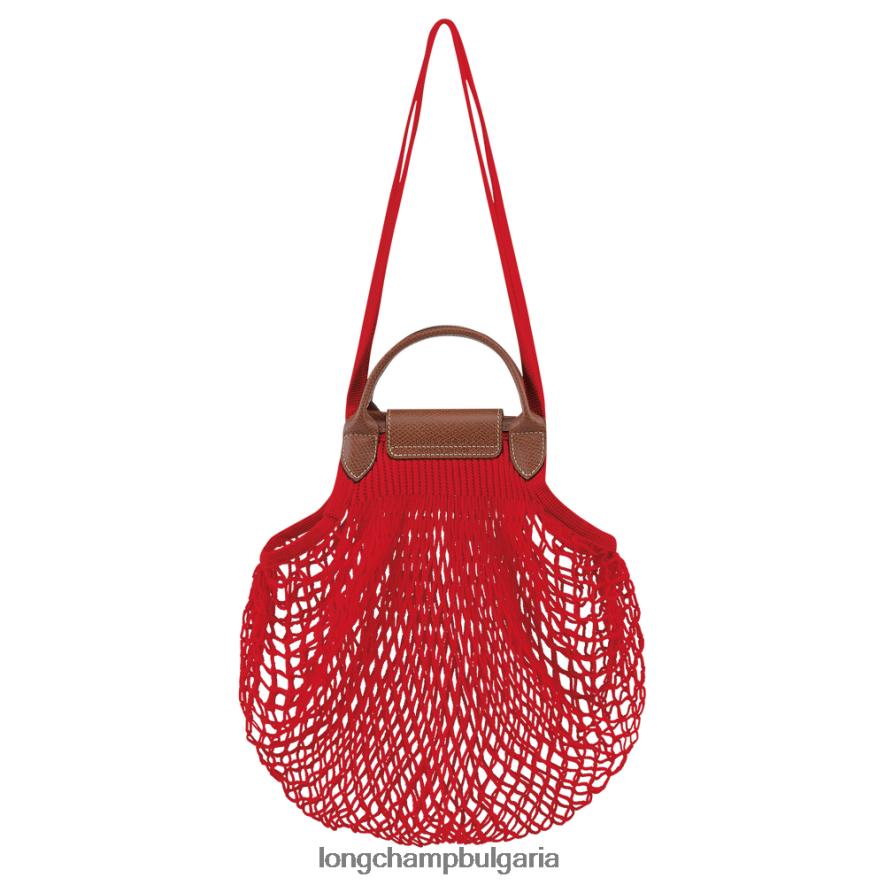 червен Жени le pliage filet mesh bag чанти Longchamp 6084PZ4