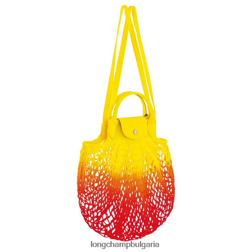 жълто/оранжево Жени le pliage filet mesh bag чанти Longchamp 6084PZ8