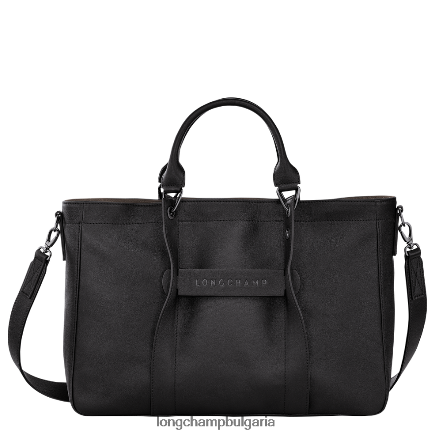 черен Жени 3d чанта чанти Longchamp 6084PZ181
