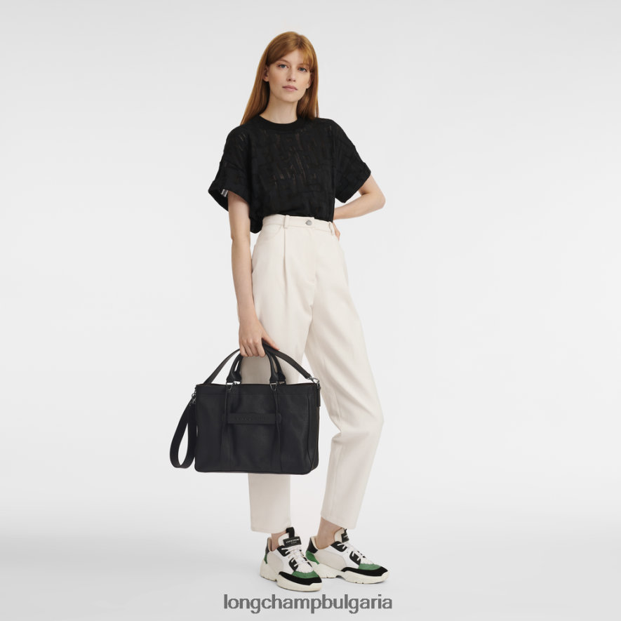 черен Жени 3d чанта чанти Longchamp 6084PZ181