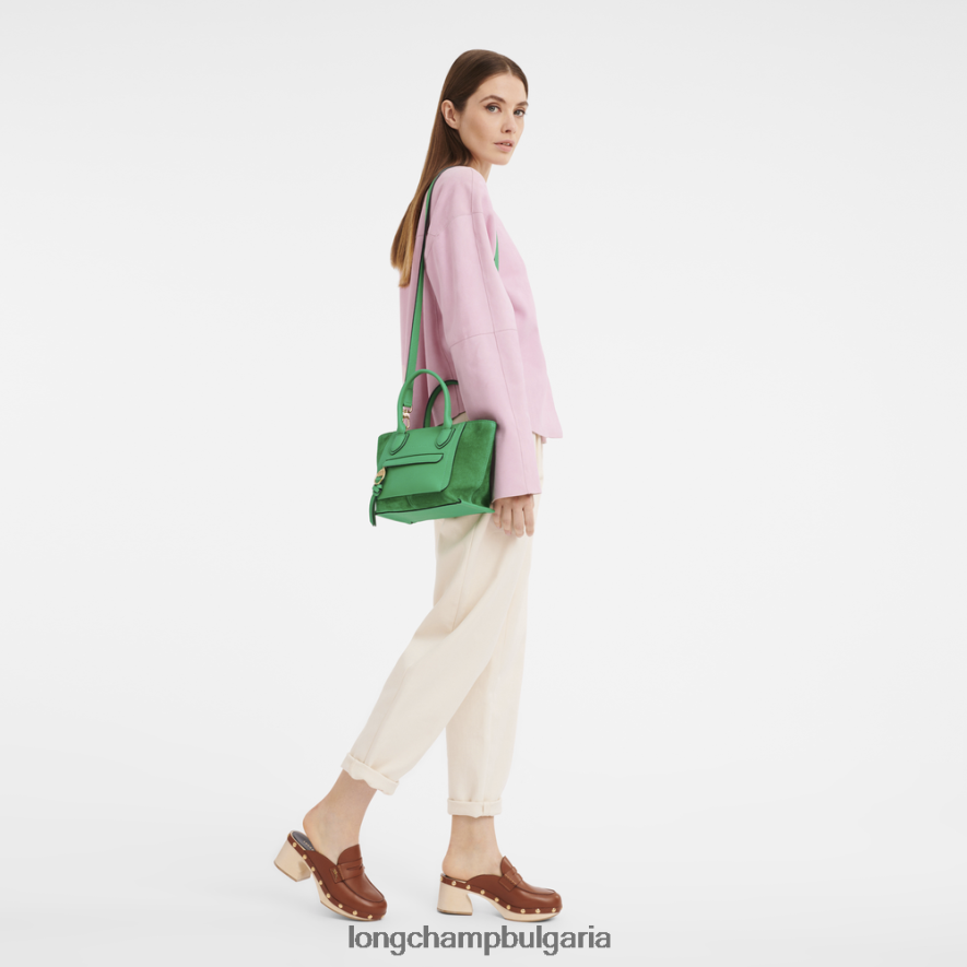 трева/зелена светлина Жени чанта за пощенска кутия чанти Longchamp 6084PZ160