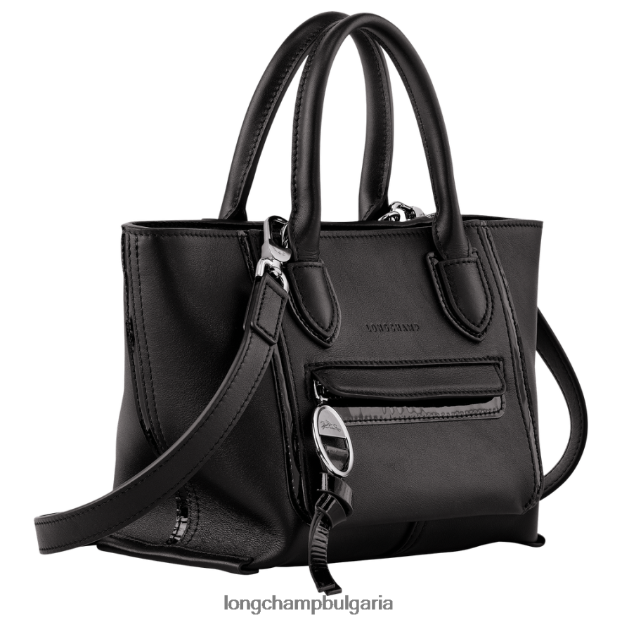 черен Жени чанта за пощенска кутия чанти Longchamp 6084PZ175