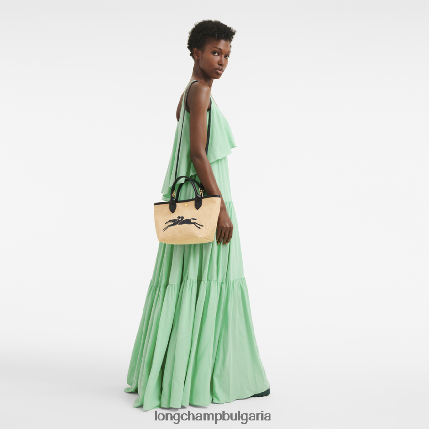 черен Жени le panier pliage кошница чанта чанти Longchamp 6084PZ28