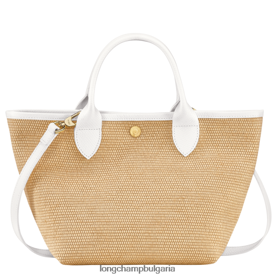 бяло Жени le panier pliage кошница чанта чанти Longchamp 6084PZ63