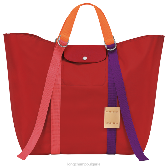 червен Жени чанта le pliage re-play чанти Longchamp 6084PZ58