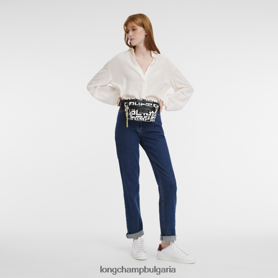 Черно бяла Жени le pliage lgp чанта за колан чанти Longchamp 6084PZ455
