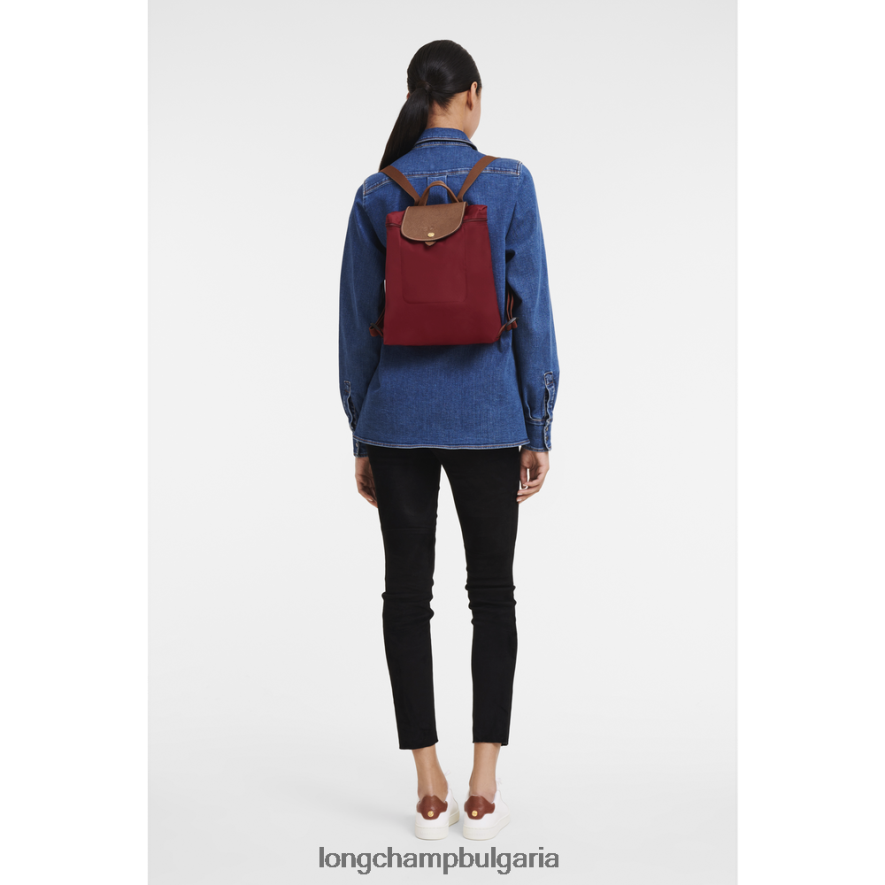 червен Жени le pliage оригинална раница чанти Longchamp 6084PZ443