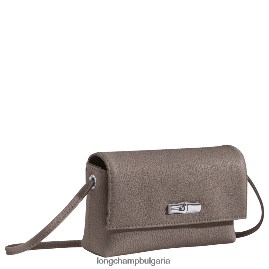 сиво Жени Roseau есенциален съединител кожени изделия Longchamp 6084PZ11