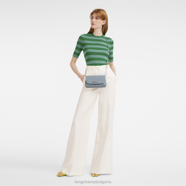 облачно синьо Жени съединител Roseau кожени изделия Longchamp 6084PZ254