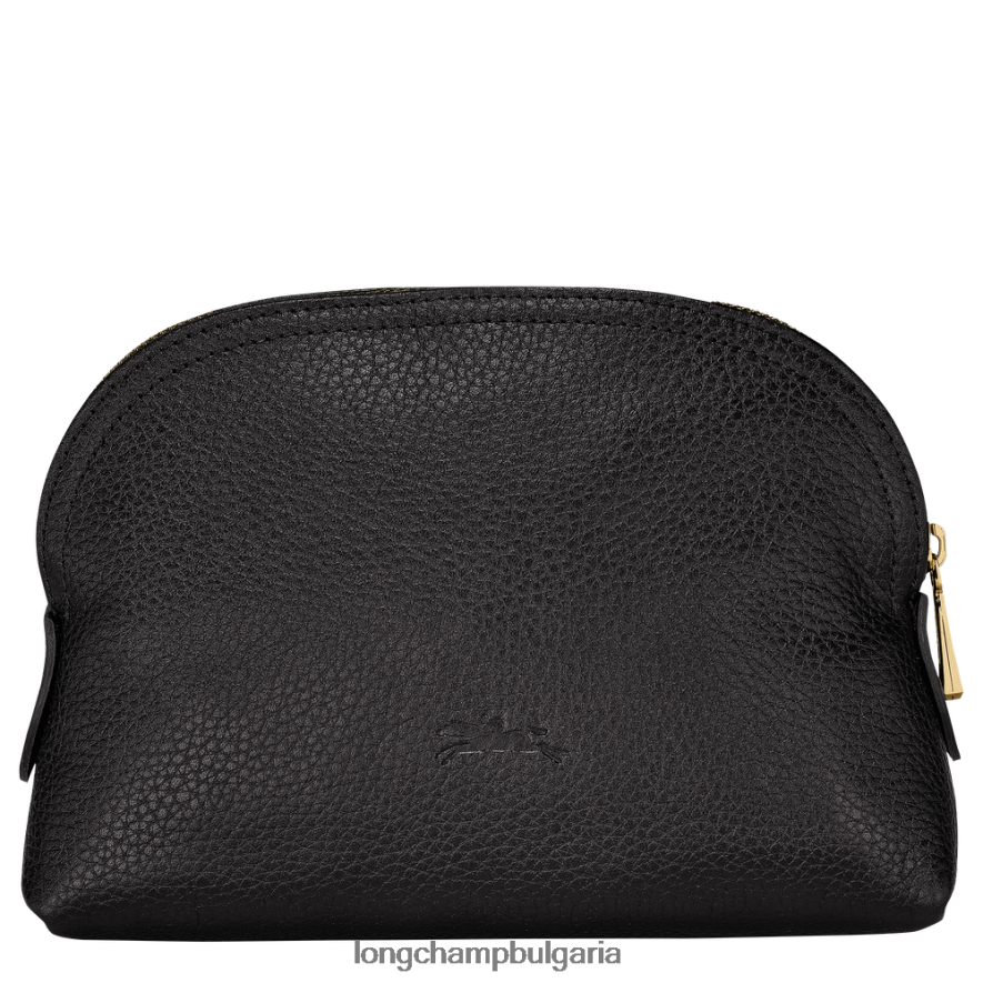 черен Жени le foulonne торбичка кожени изделия Longchamp 6084PZ694