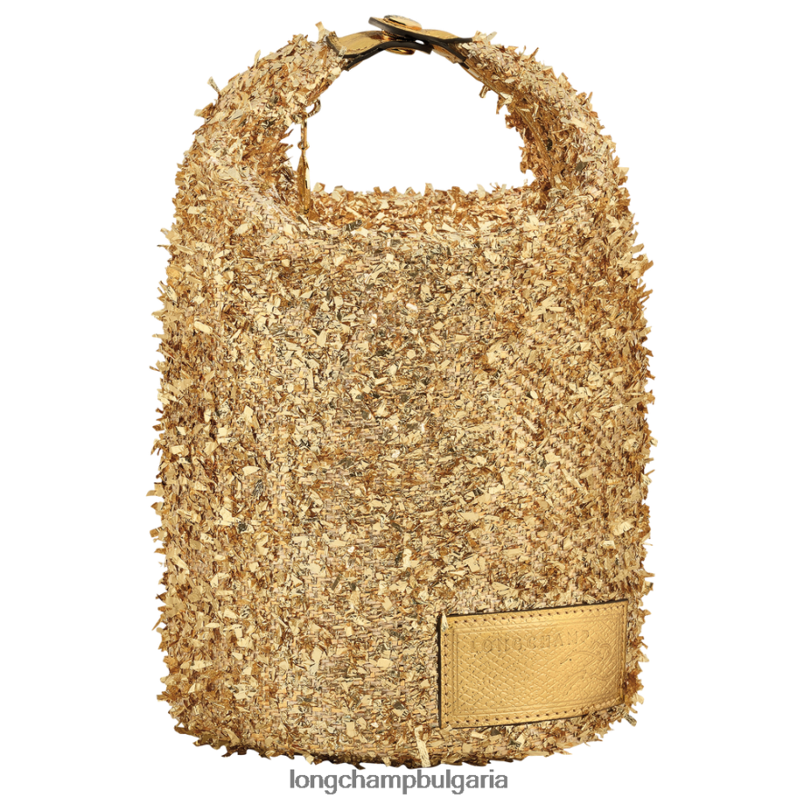 злато Жени торбичка за колекция le pliage кожени изделия Longchamp 6084PZ221