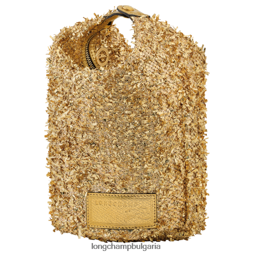 злато Жени торбичка за колекция le pliage кожени изделия Longchamp 6084PZ221