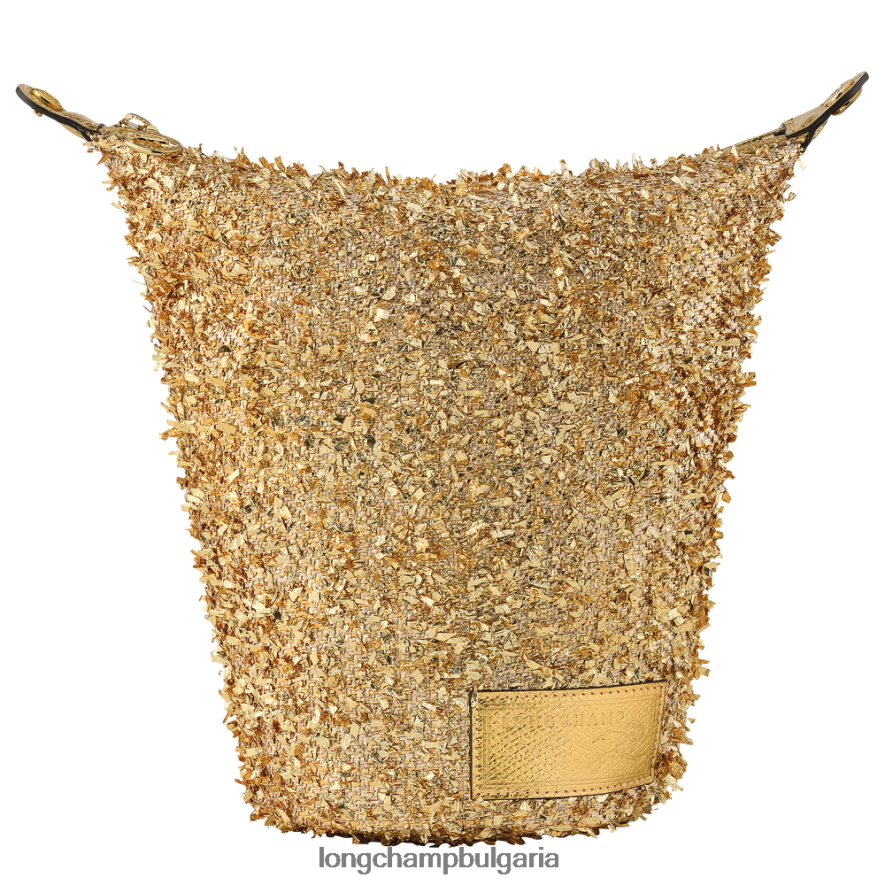 злато Жени торбичка за колекция le pliage кожени изделия Longchamp 6084PZ221