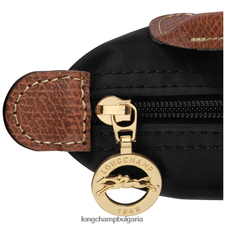черен Жени le pliage оригинална торбичка с дръжка кожени изделия Longchamp 6084PZ662