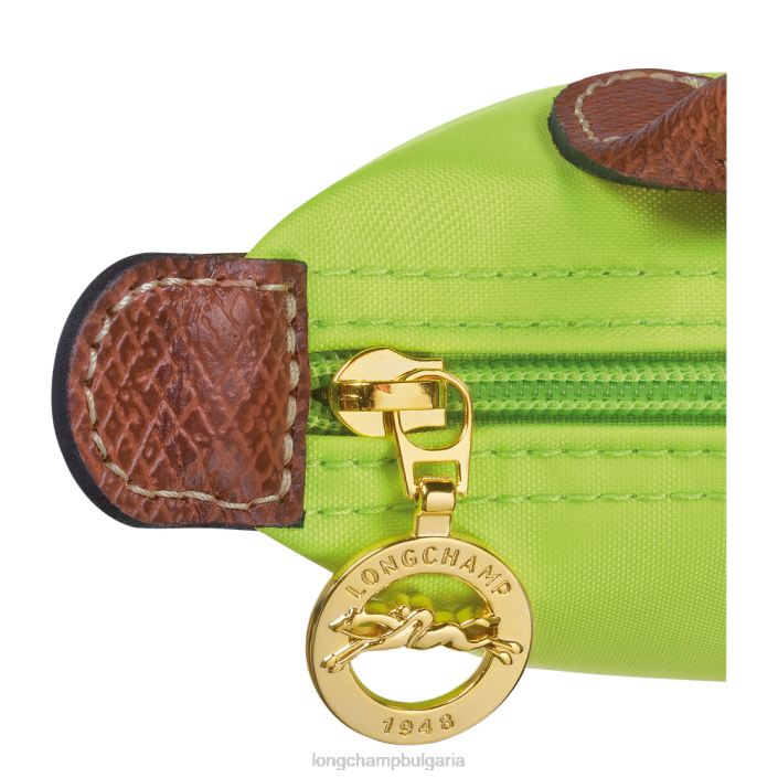 зелена светлина Жени le pliage оригинална торбичка с дръжка кожени изделия Longchamp 6084PZ663