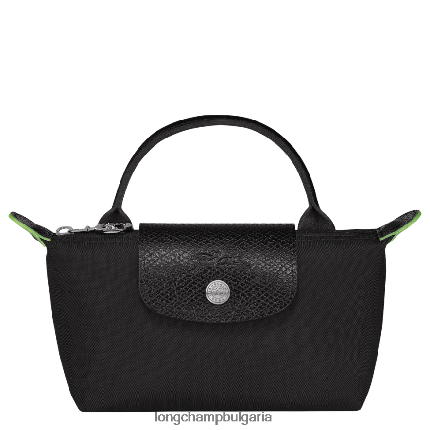 черен Жени le pliage зелена торбичка с дръжка кожени изделия Longchamp 6084PZ669