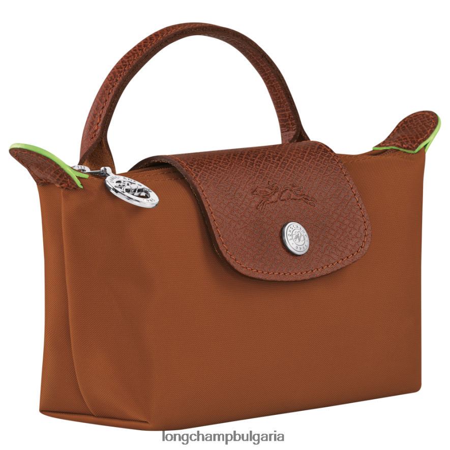 коняк Жени le pliage зелена торбичка с дръжка кожени изделия Longchamp 6084PZ671