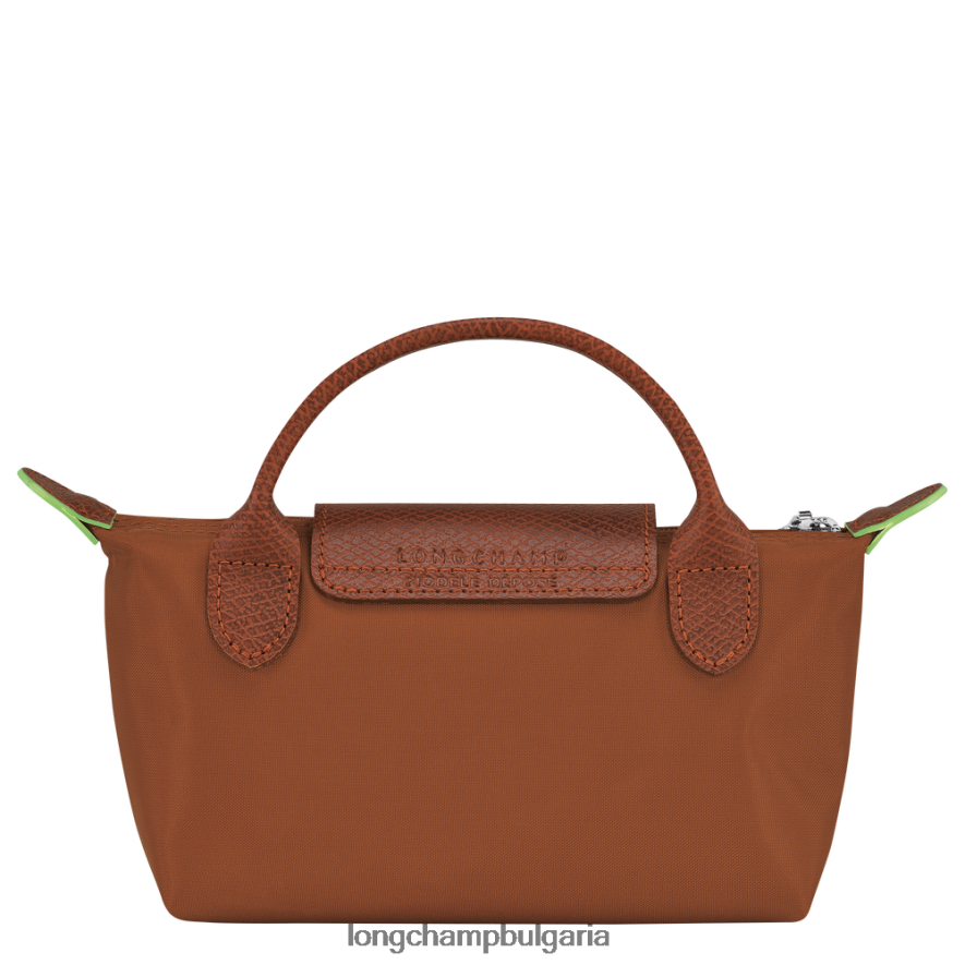 коняк Жени le pliage зелена торбичка с дръжка кожени изделия Longchamp 6084PZ671