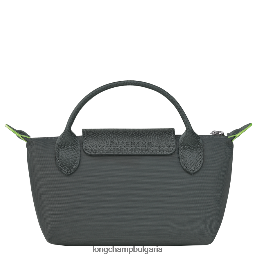 графит Жени le pliage зелена торбичка с дръжка кожени изделия Longchamp 6084PZ672