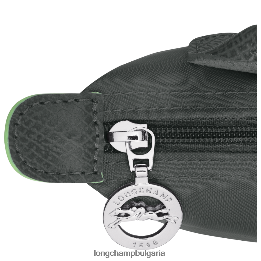 графит Жени le pliage зелена торбичка с дръжка кожени изделия Longchamp 6084PZ672
