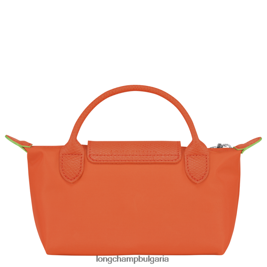 морков Жени le pliage зелена торбичка с дръжка кожени изделия Longchamp 6084PZ674