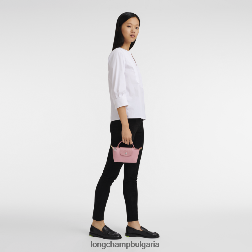 венчелистче розово Жени le pliage зелена торбичка с дръжка кожени изделия Longchamp 6084PZ675