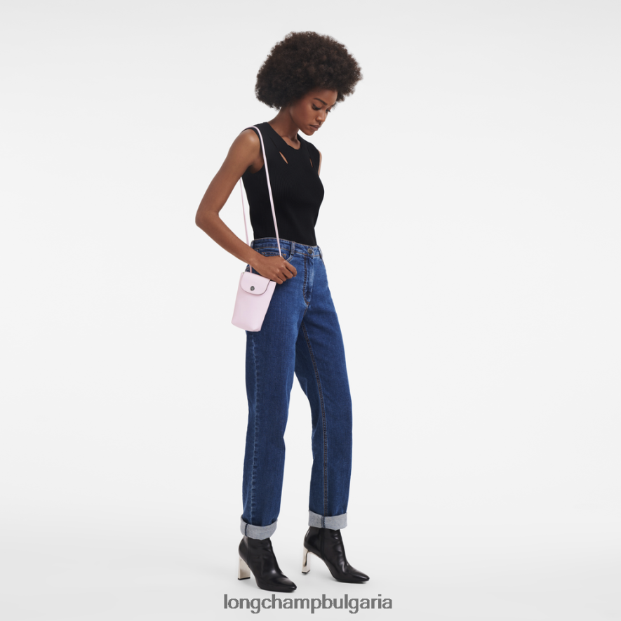 венчелистче розово Жени калъф за телефон le pliage xtra с кожена дантела кожени изделия Longchamp 6084PZ722