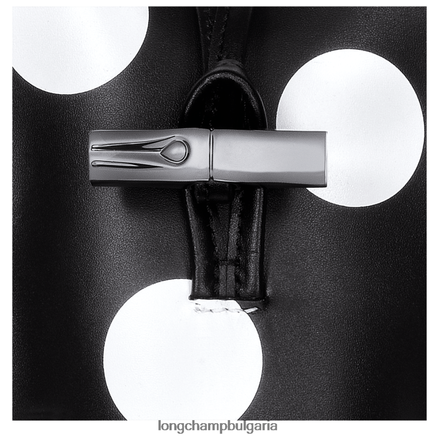 черен Жени калъф за телефон roseau с кожена дантела кожени изделия Longchamp 6084PZ682