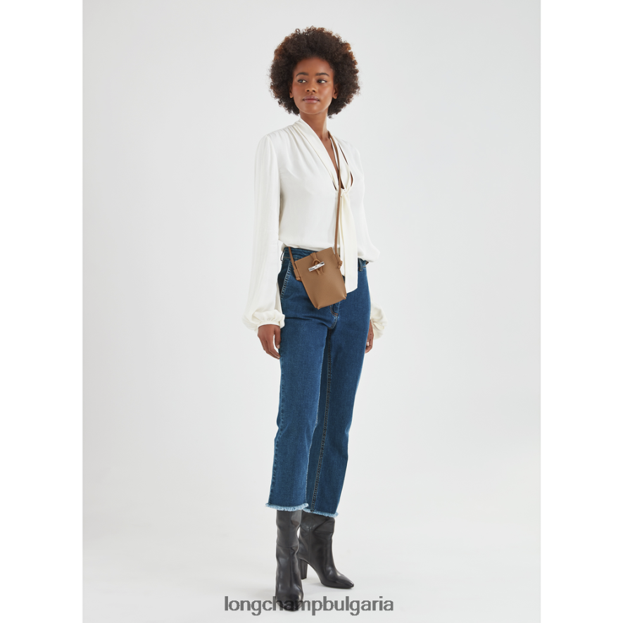 естествено Жени калъф за телефон roseau с дантела кожени изделия Longchamp 6084PZ684