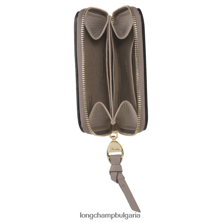 кафяво Жени пощенска кутия портмоне за монети кожени изделия Longchamp 6084PZ538