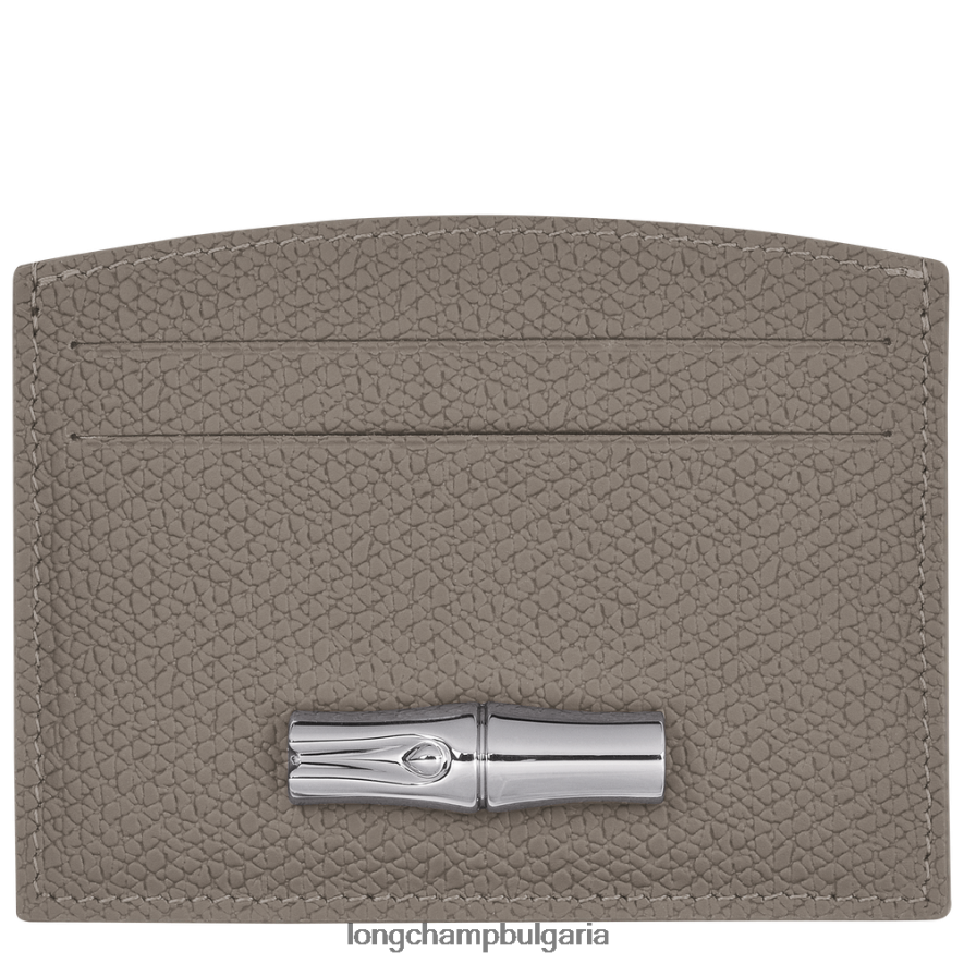 гургулицата Жени държач за карта Roseau кожени изделия Longchamp 6084PZ641