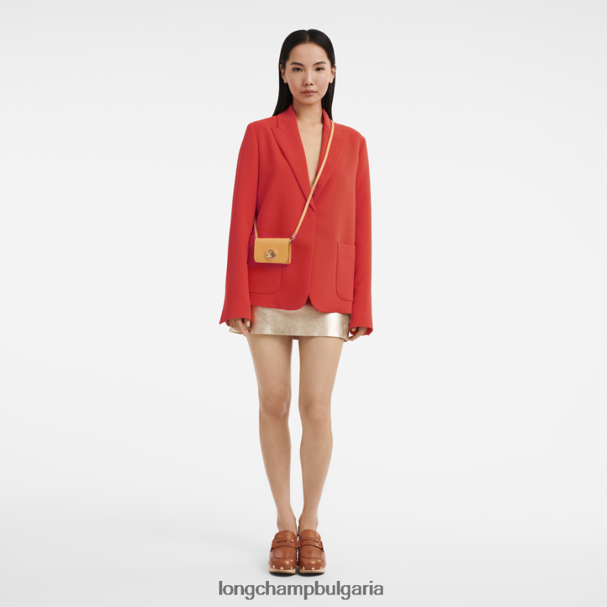 растителен Жени портмоне за монети box-trot с кожена дантела кожени изделия Longchamp 6084PZ513