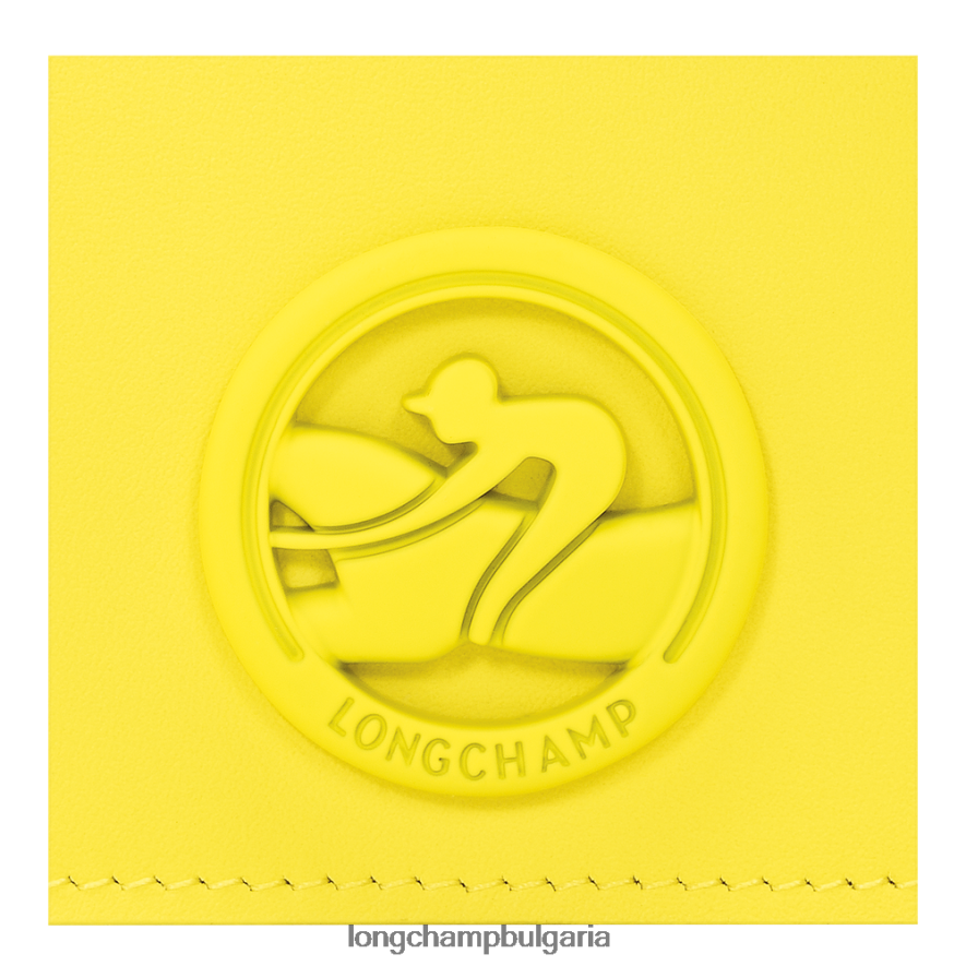 лимон Жени портмоне за монети box-trot с кожена дантела кожени изделия Longchamp 6084PZ514