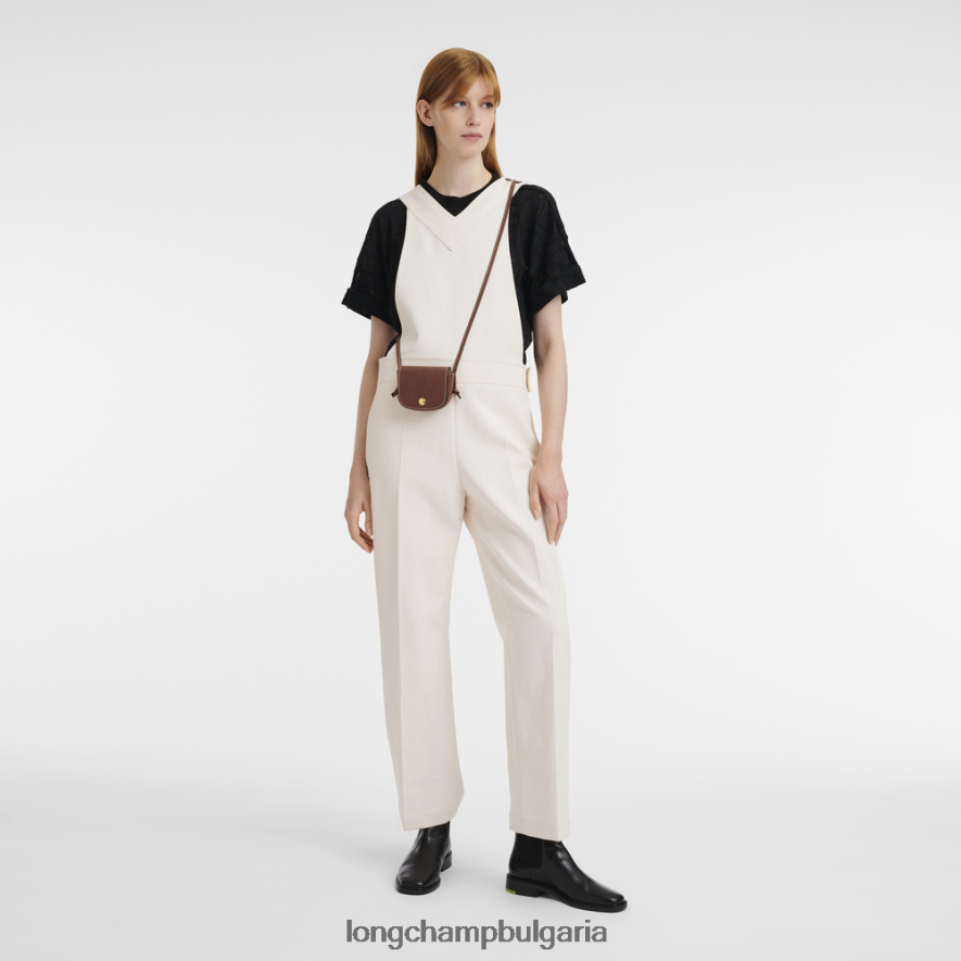 кафяво Жени портмоне за монети epure с кожена дантела кожени изделия Longchamp 6084PZ533