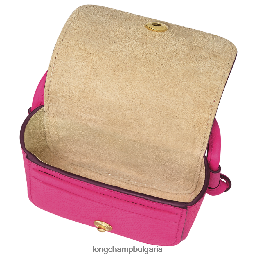 фуксия Жени портмоне за монети epure с кожена дантела кожени изделия Longchamp 6084PZ535